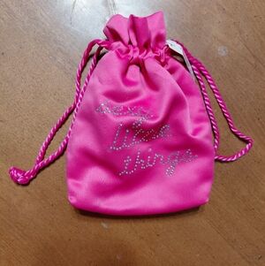 Victoria's Secret Rare Hot PINK "SEXY Little Things" Satin Santa Sack Bag